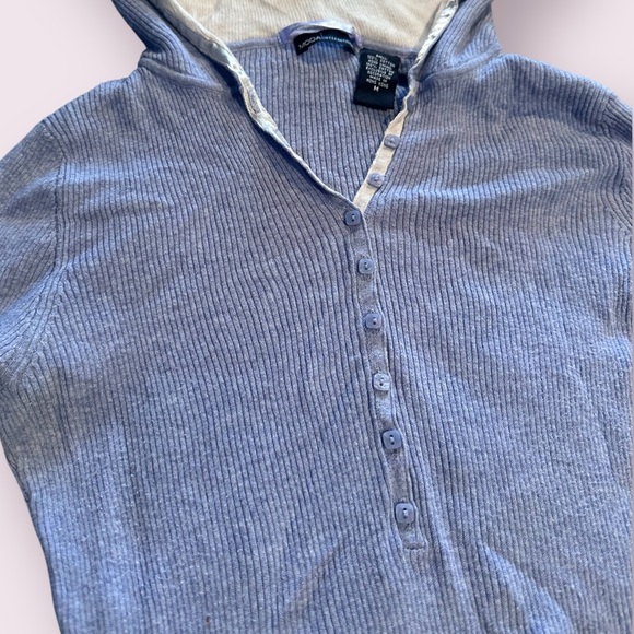 Women's MODA International Lilac Layered Hoodie Long Sleeve Top Sz Medium - Picture 6 of 10